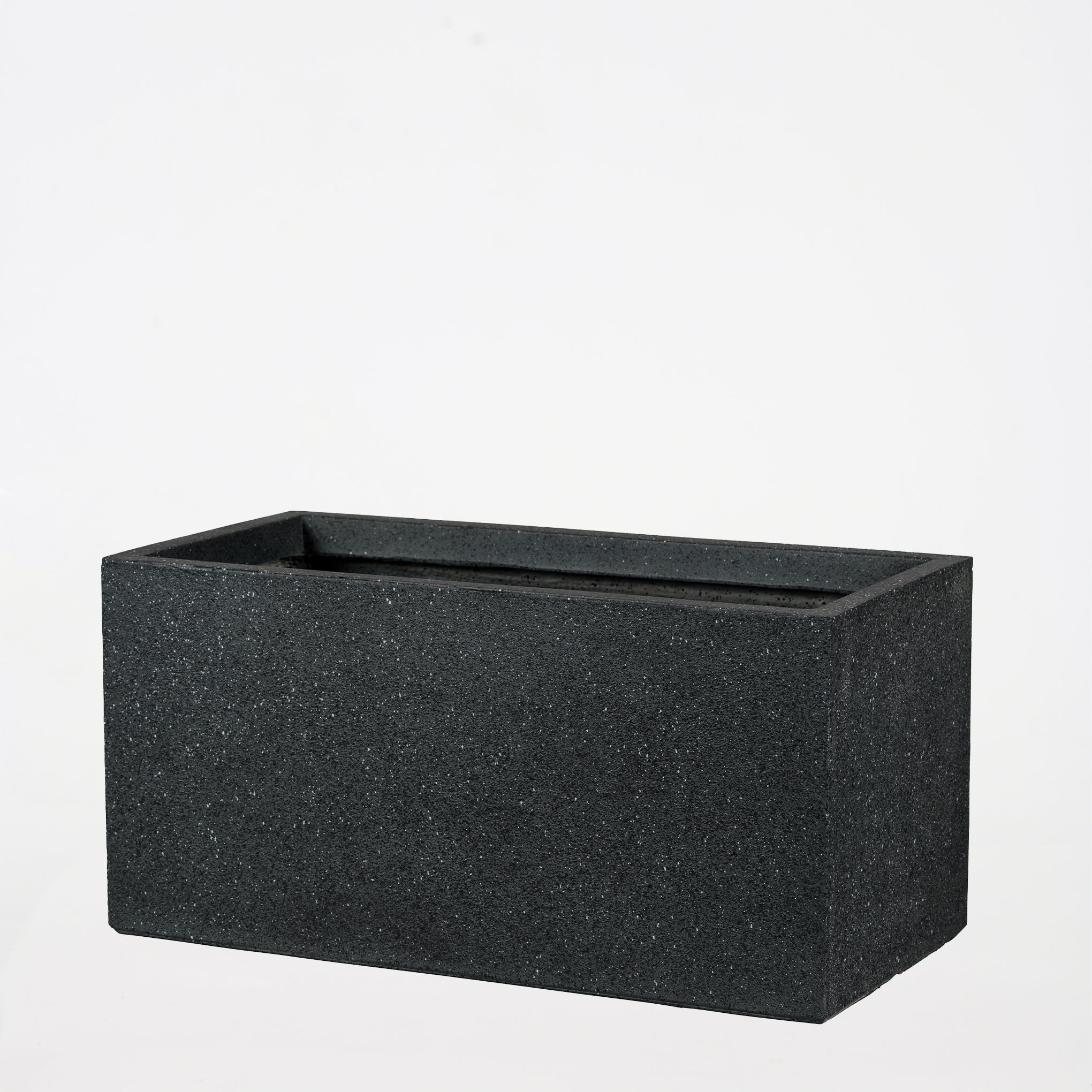 Rectangular Cement Pot -Black