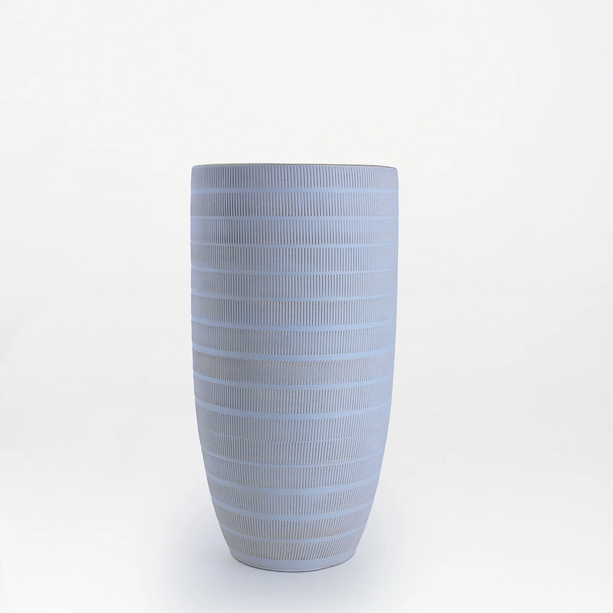 Frosted Linework Ceramic Vase