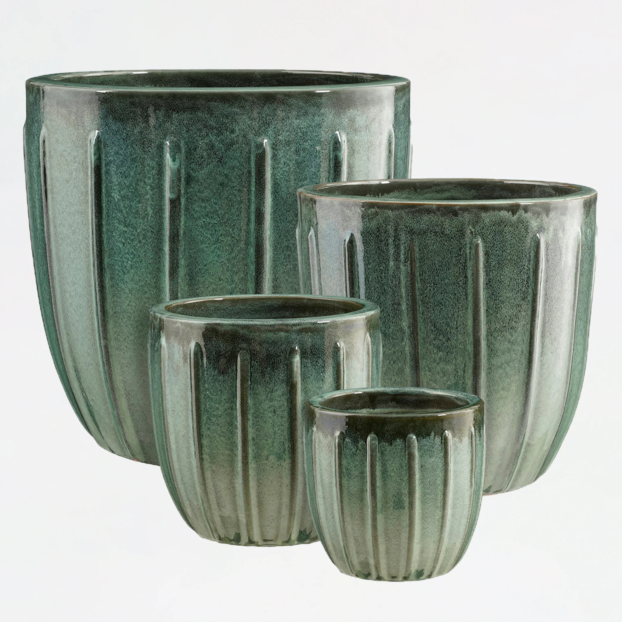 Pot Romeo Conical Ceramic Green