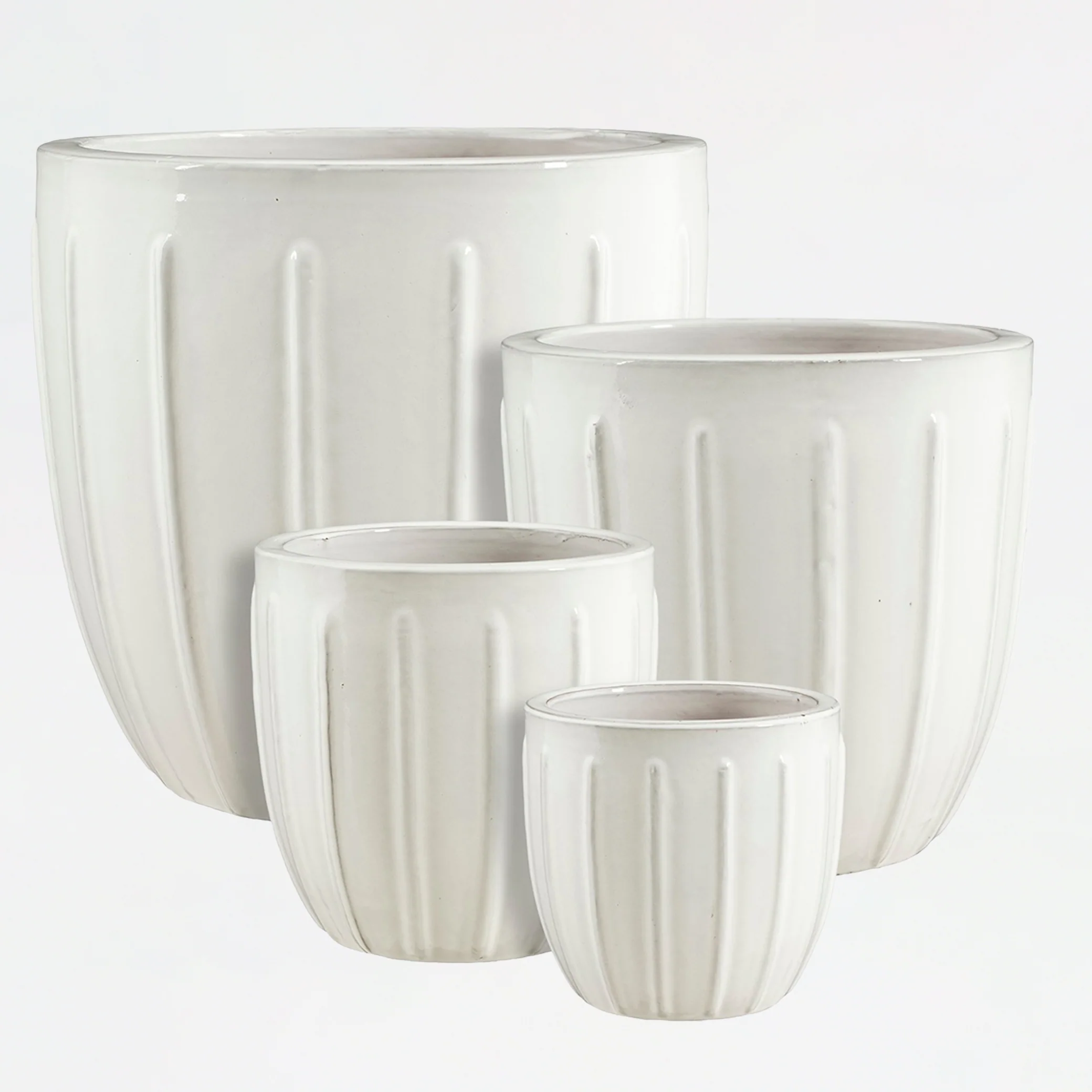 Pot Romeo Conical Ceramic White
