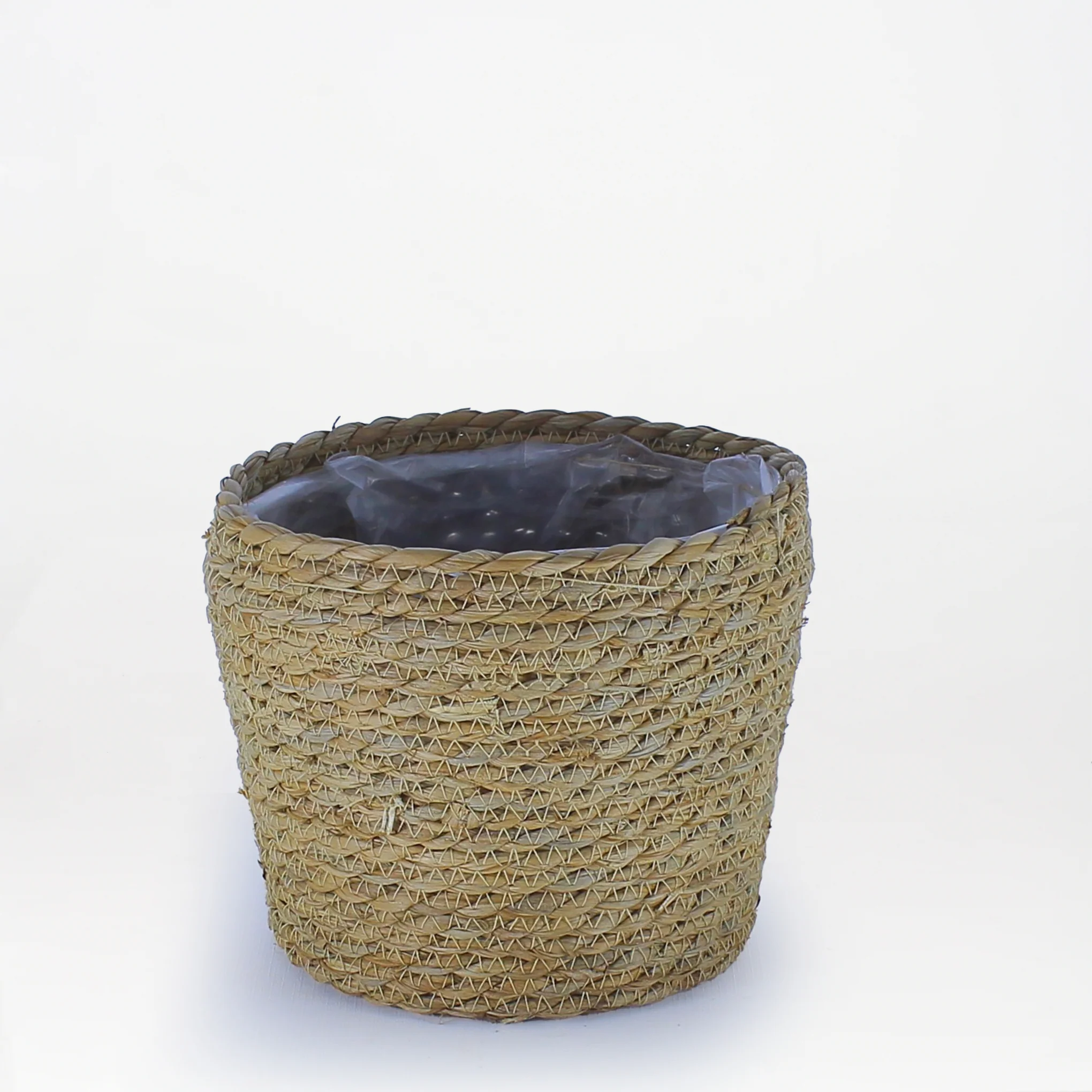 Seagrass Weave Tapered Planter Duo