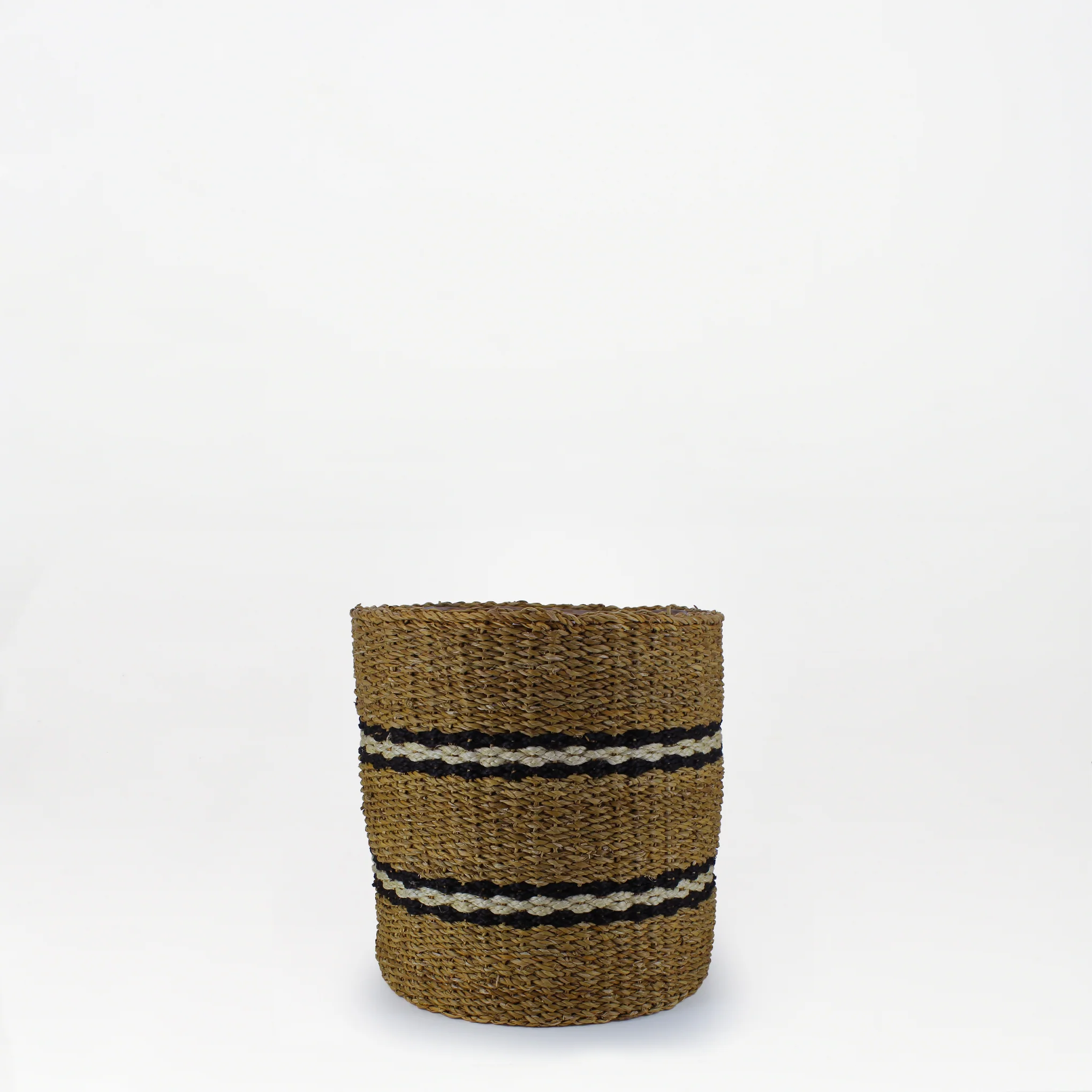 Striped Woven Basket