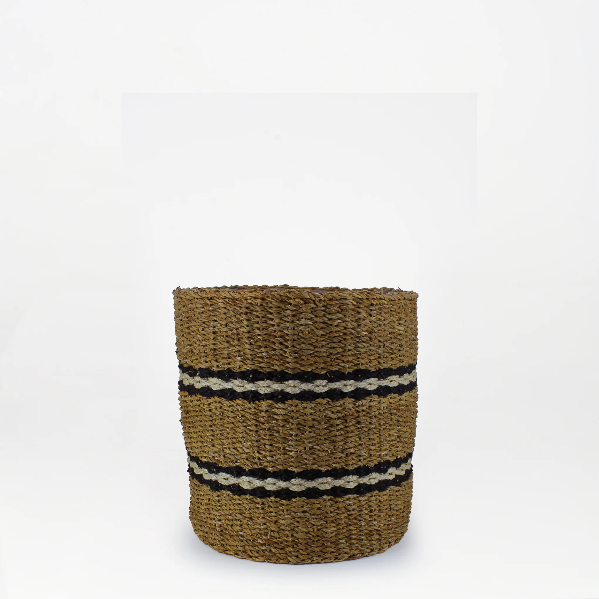 Striped Woven Basket - Image 2