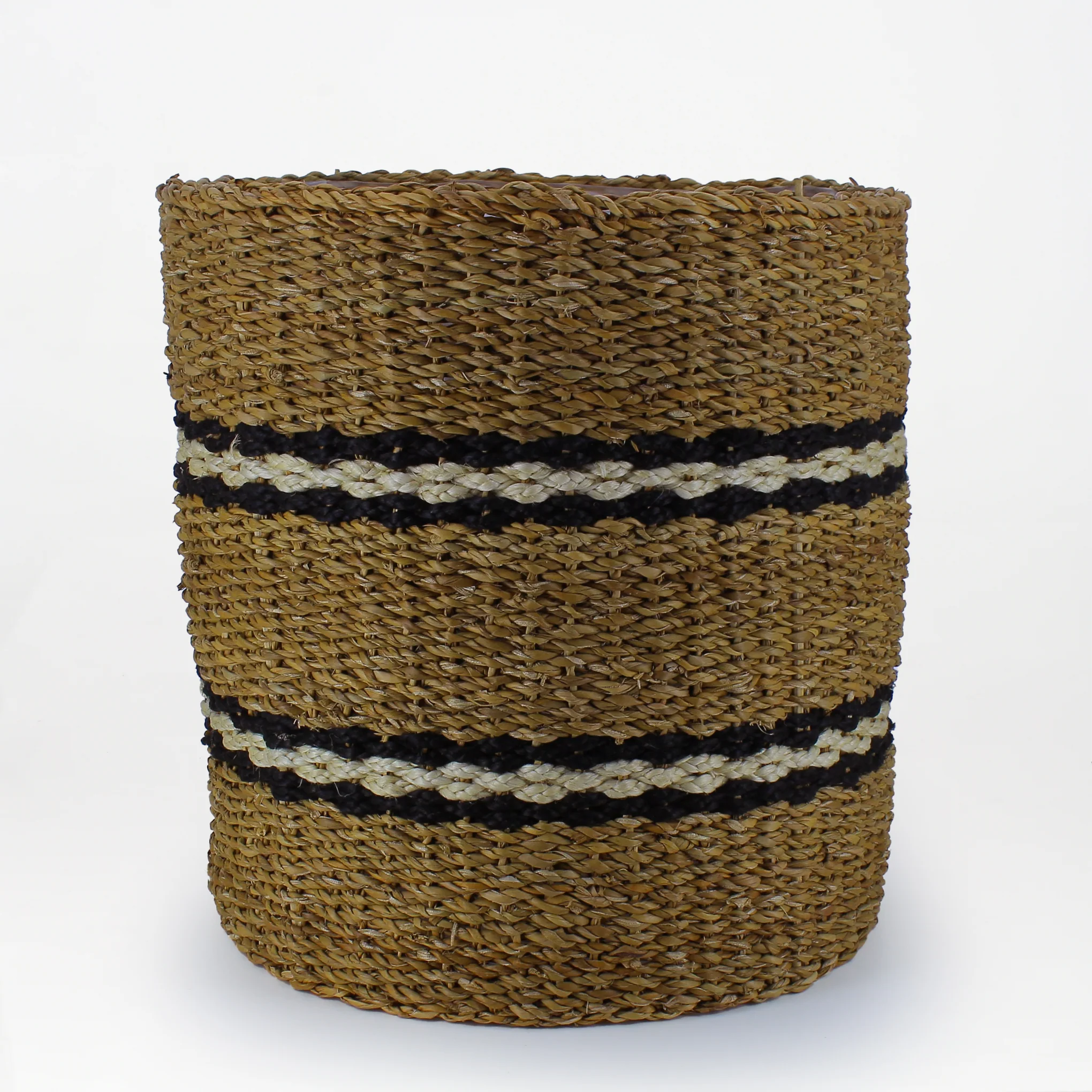 Striped Woven Basket - Image 4