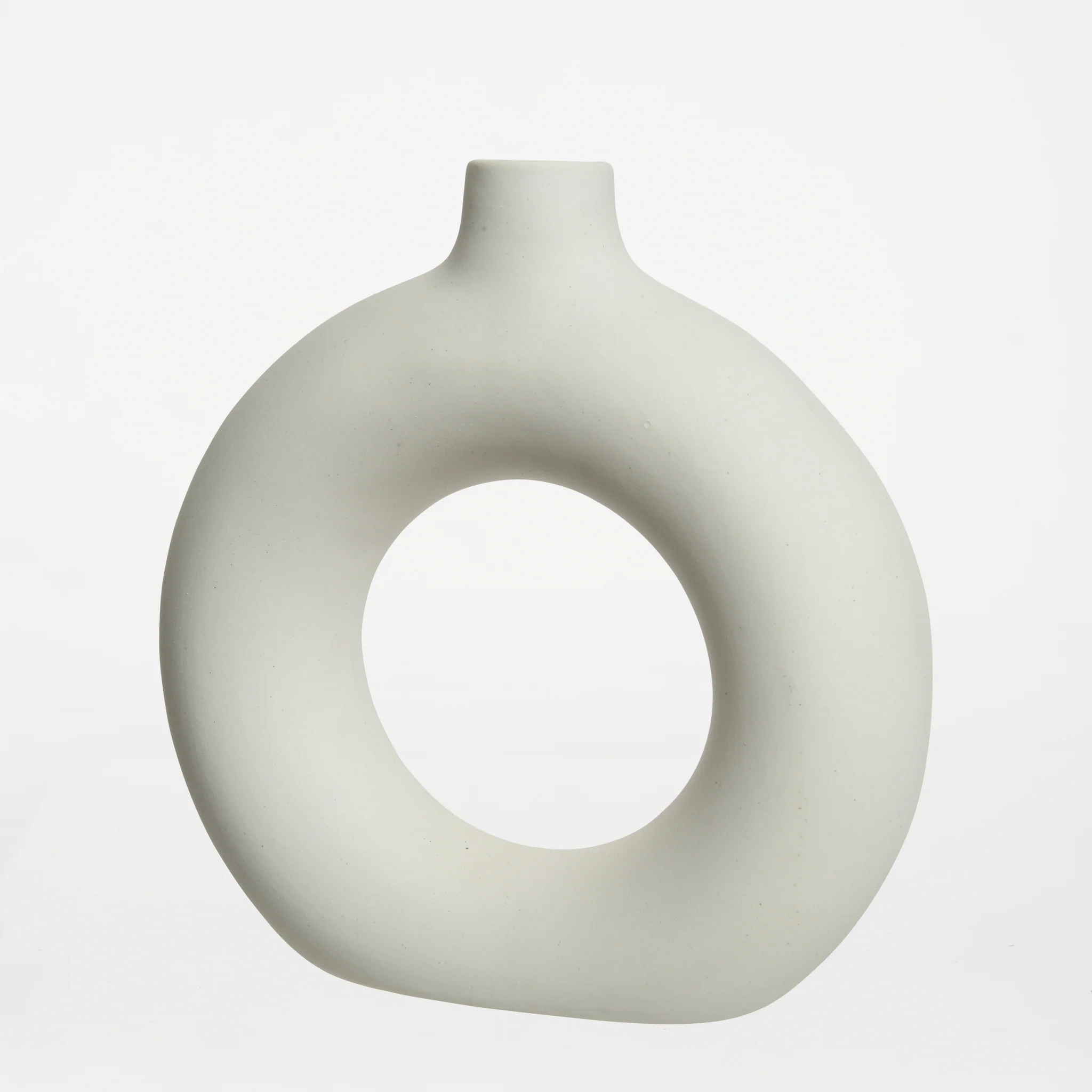 Vase Porcelain Irregular Off White